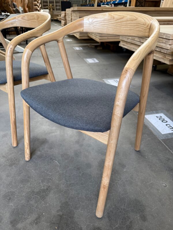 Didier armstoel hout, antraciet kussen - Afbeelding 8