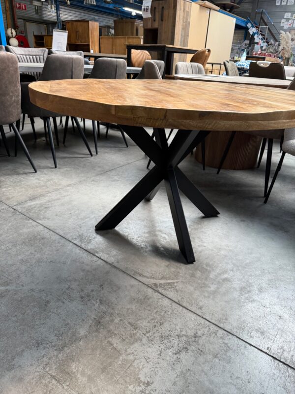 Eettafel rond, mangohout - Afbeelding 4