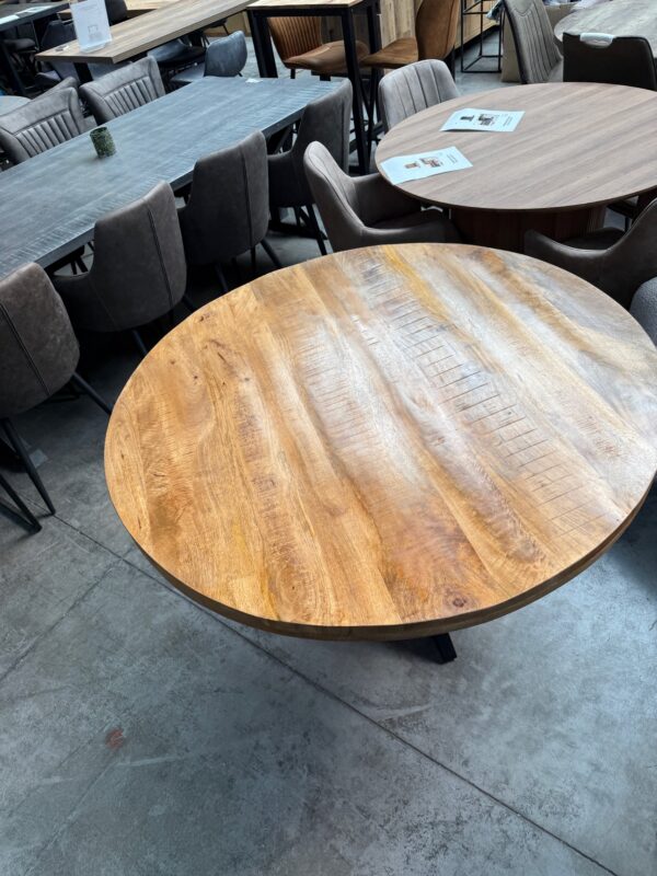 Eettafel rond, mangohout - Afbeelding 3