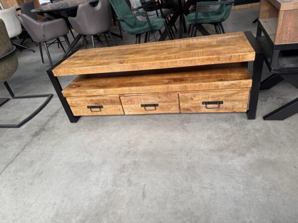 Sohoto tv-dressoir, mangohout - Afbeelding 3