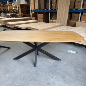 Eettafel mangohout, Deens ovaal