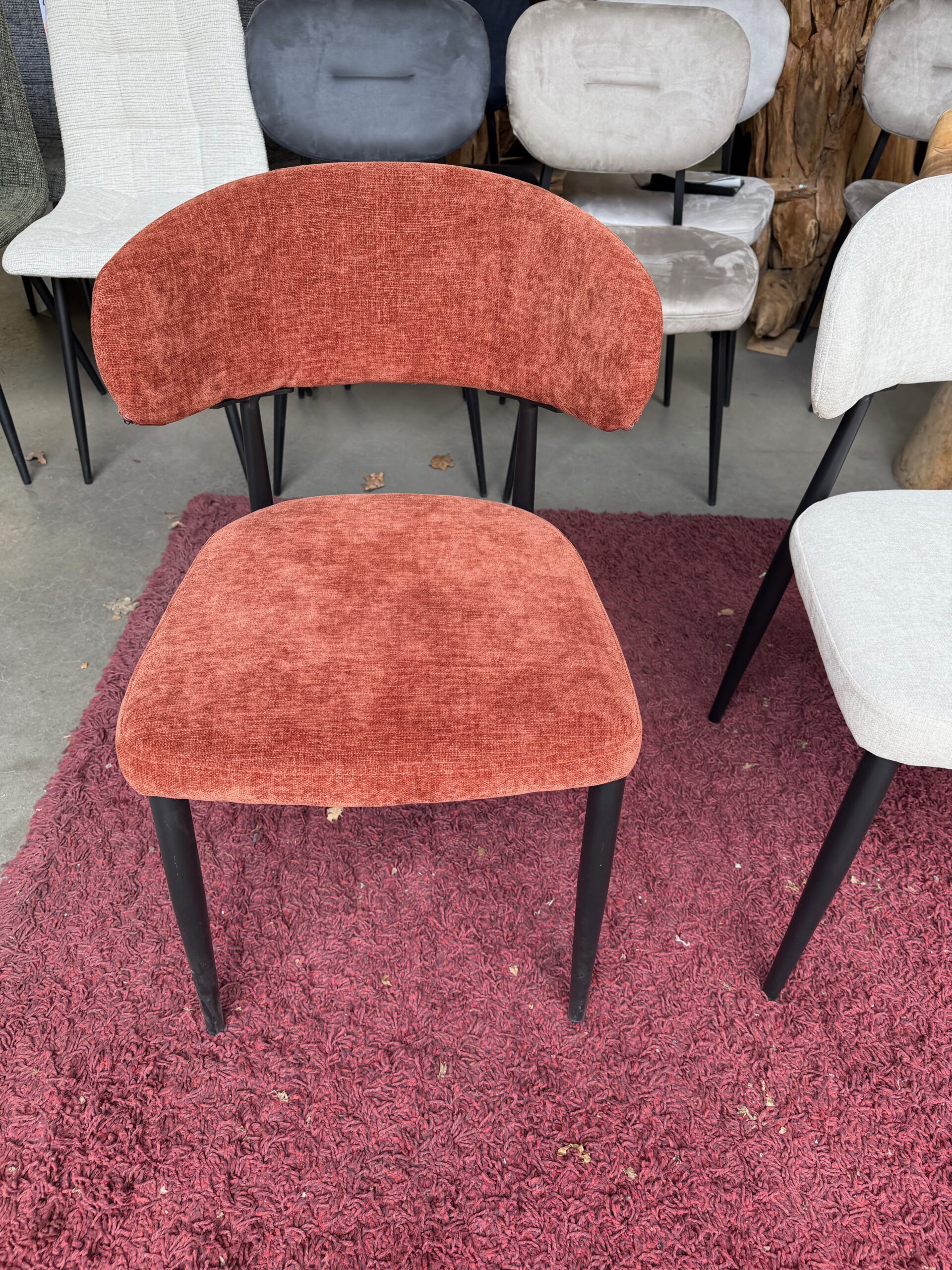 Sam eetkamerstoel, roest / antraciet stof - Afbeelding 5