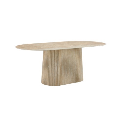 Jamaica eettafel, sintered stone, travertin beige