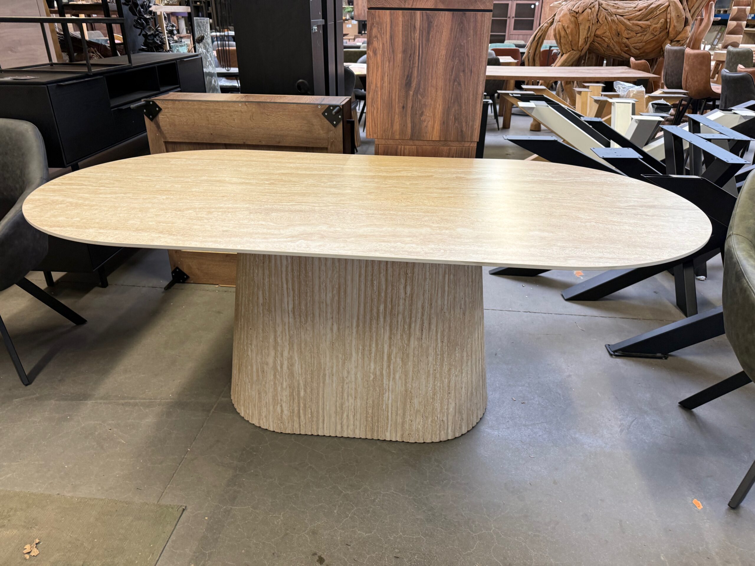 Jamaica eettafel, sintered stone, travertin beige - Afbeelding 6