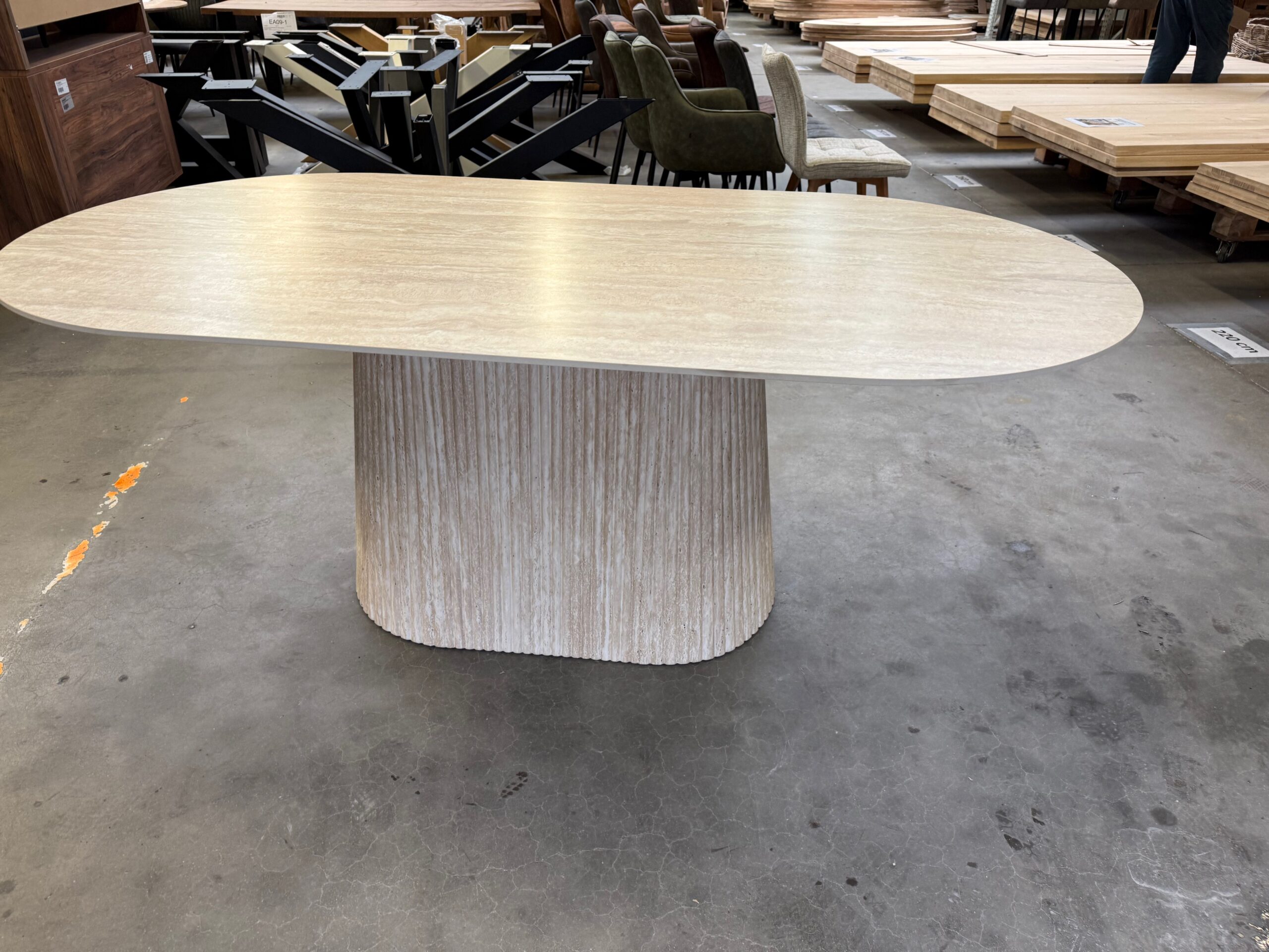 Jamaica eettafel, sintered stone, travertin beige - Afbeelding 4