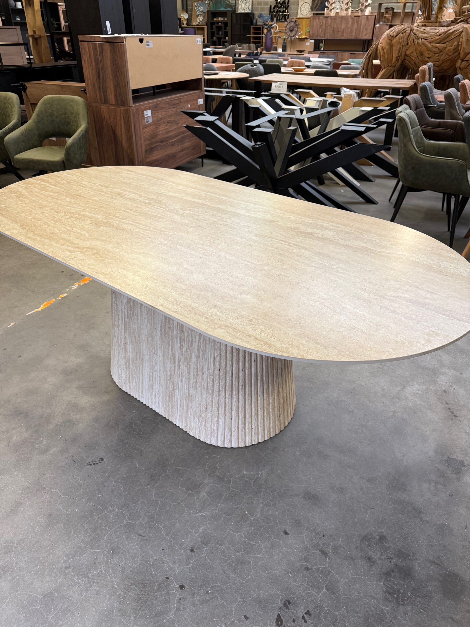 Jamaica eettafel, sintered stone, travertin beige - Afbeelding 3