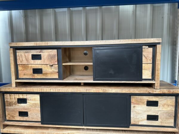 Novelle tv-dressoir, mangohout - Afbeelding 2