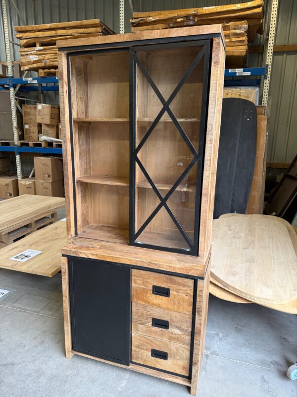 Novelle vitrine, mangohout - Afbeelding 4