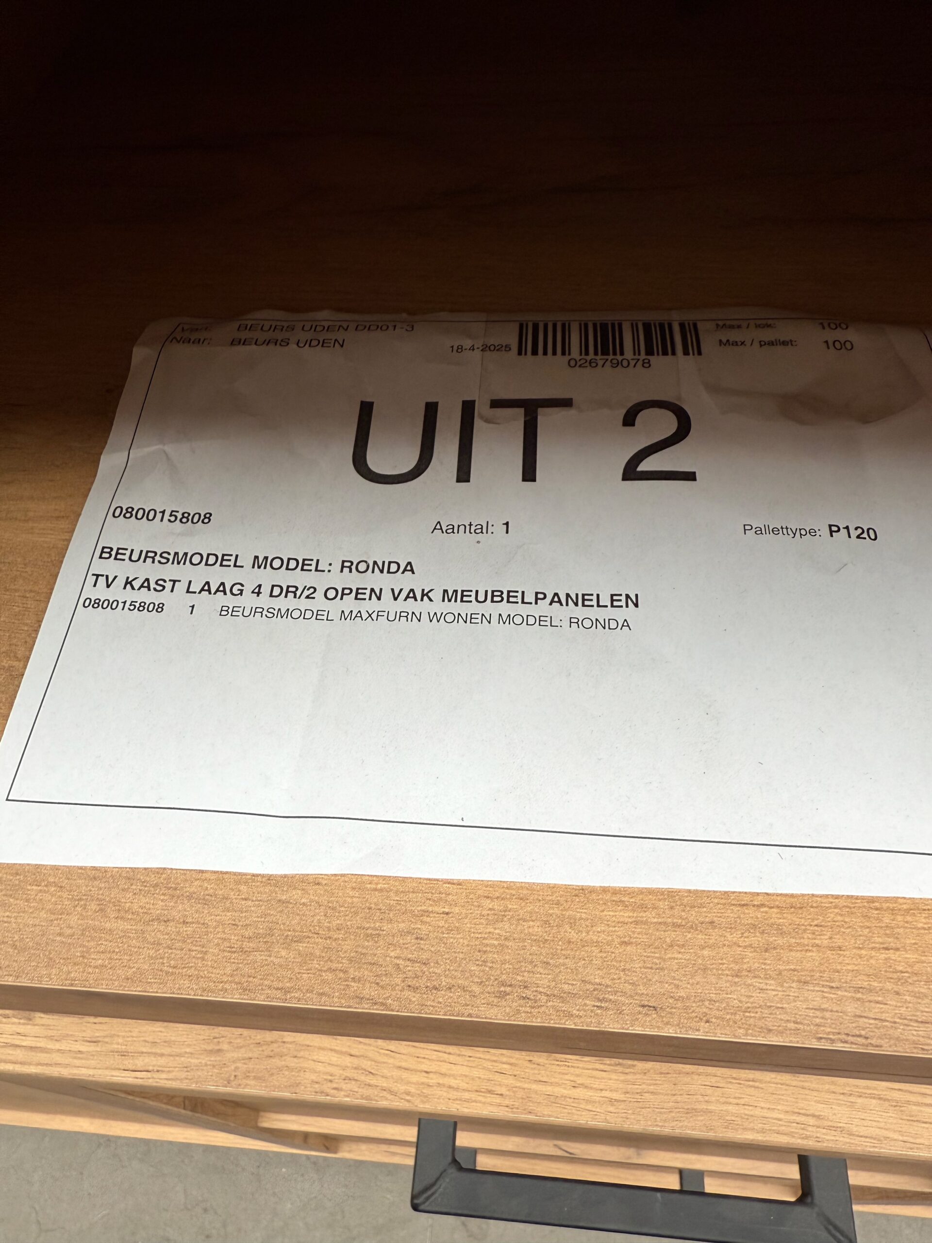 Ronda tv-dressoir, kleur wild oak - Afbeelding 4