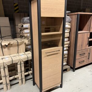 Serval vitrine smal, blonde oak 
