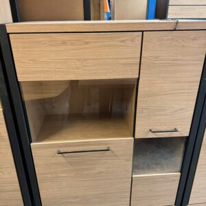 Serval vitrine/bergkast, blonde oak 