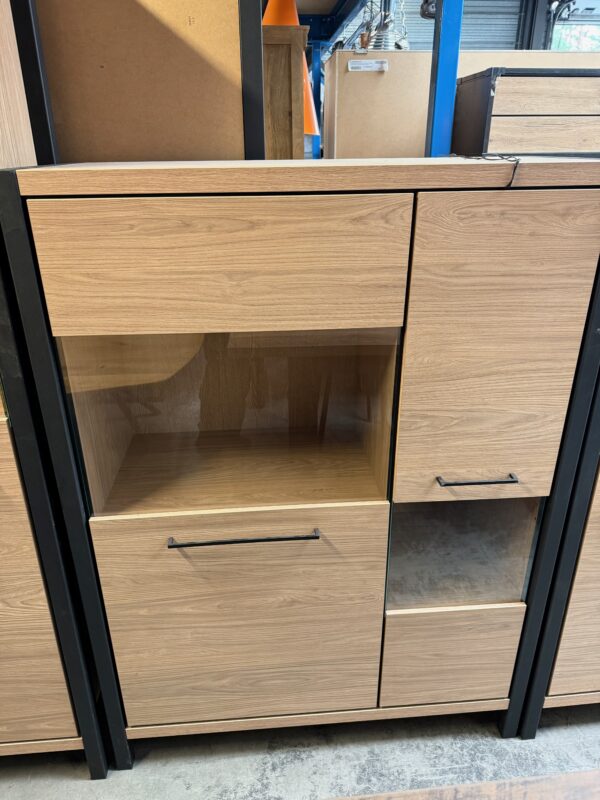 Serval vitrine/bergkast, blonde oak 