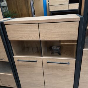 Serval vitrine/bergkast, blonde oak 