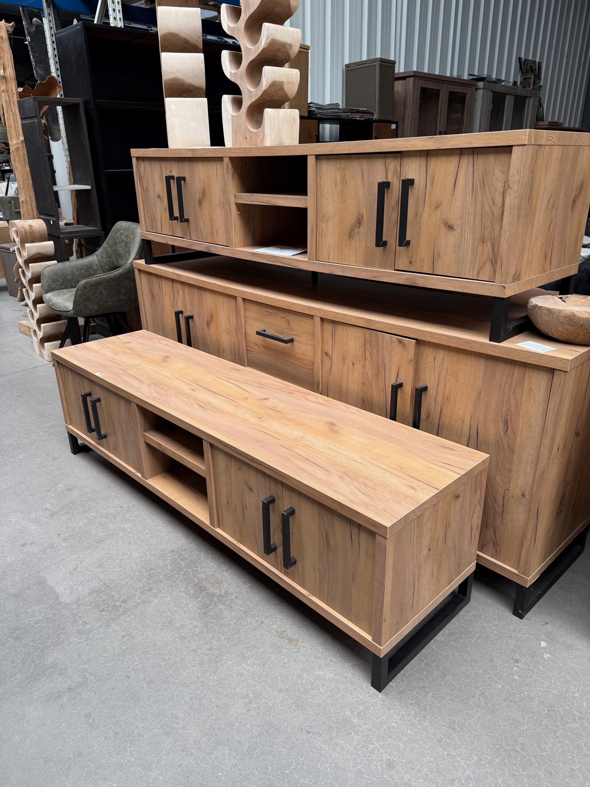 Ronda tv-dressoir, kleur wild oak - Afbeelding 3
