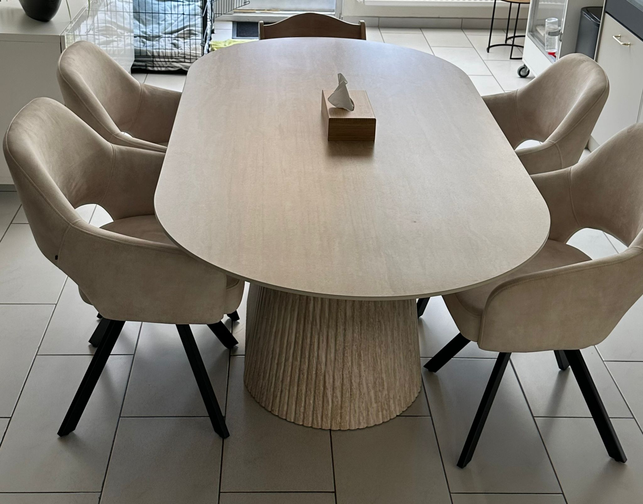 Jamaica eettafel, sintered stone, travertin beige - Afbeelding 10