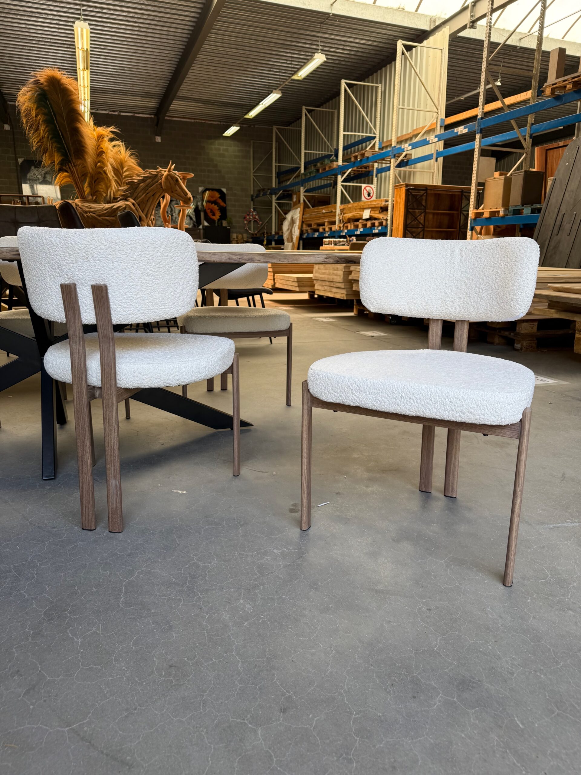 Girona eetkamerstoel, beige + metalen onderstel - Afbeelding 3
