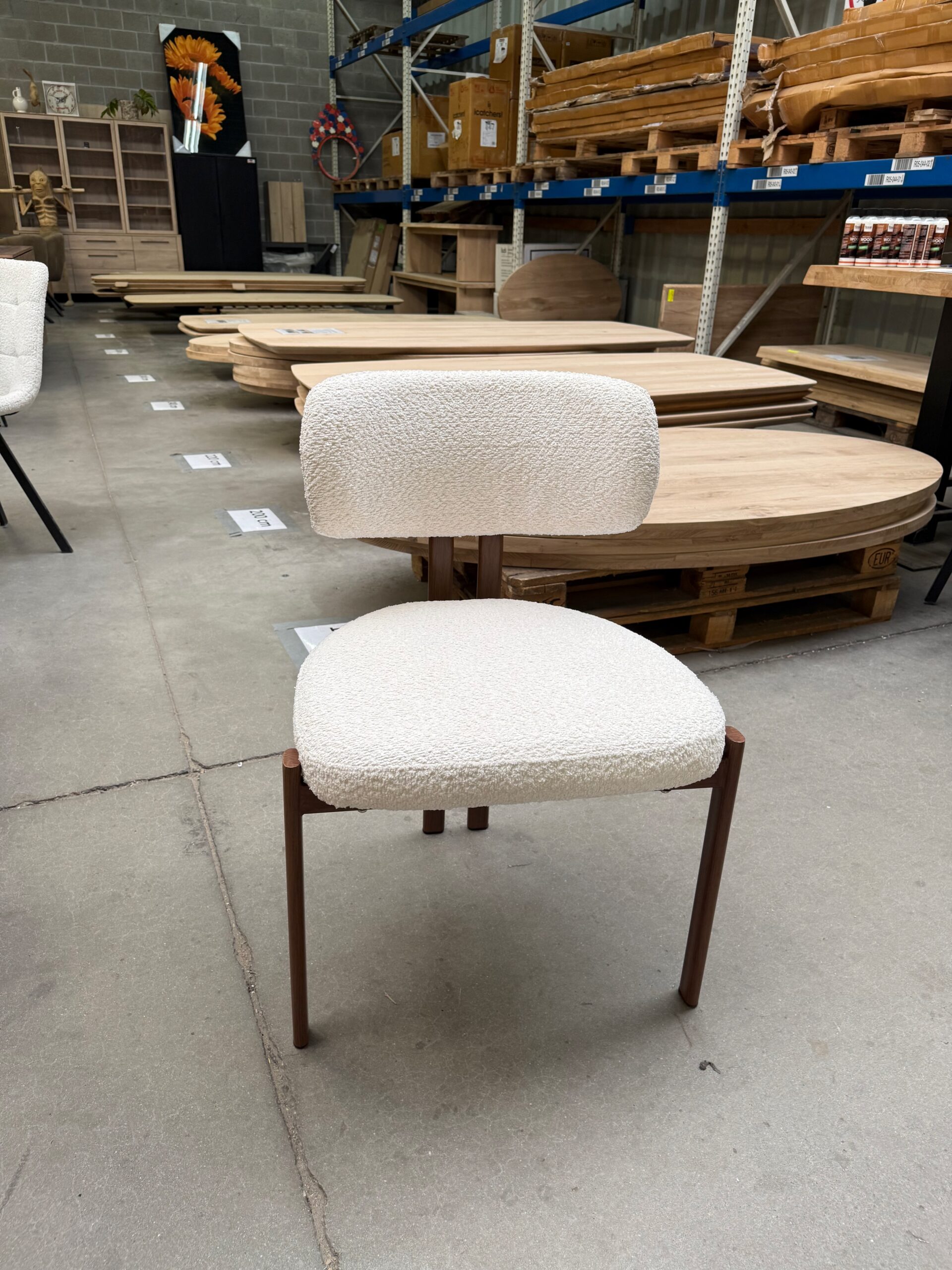 Girona eetkamerstoel, beige + metalen onderstel - Afbeelding 4