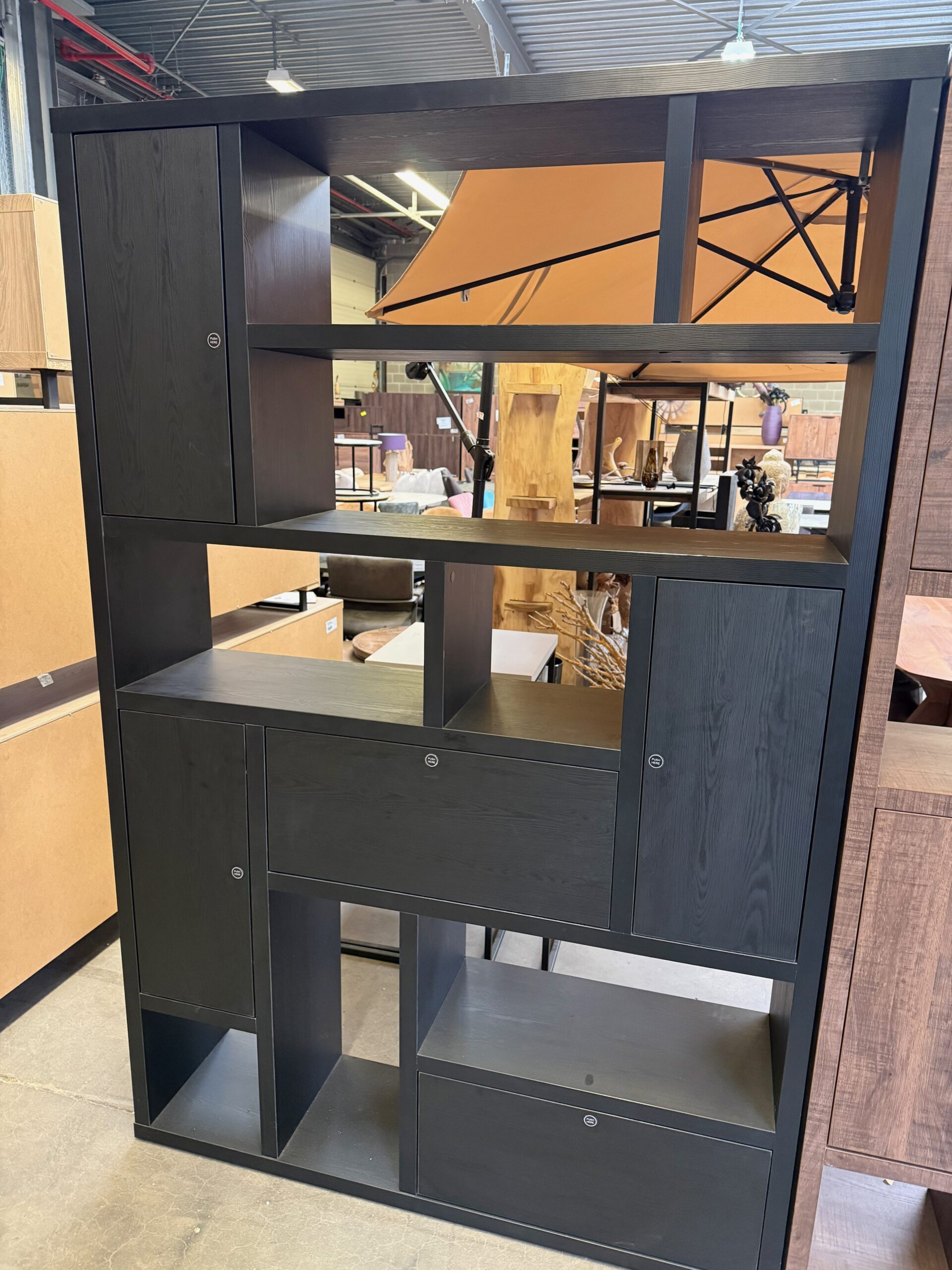 Denton wandkast, kleur noir