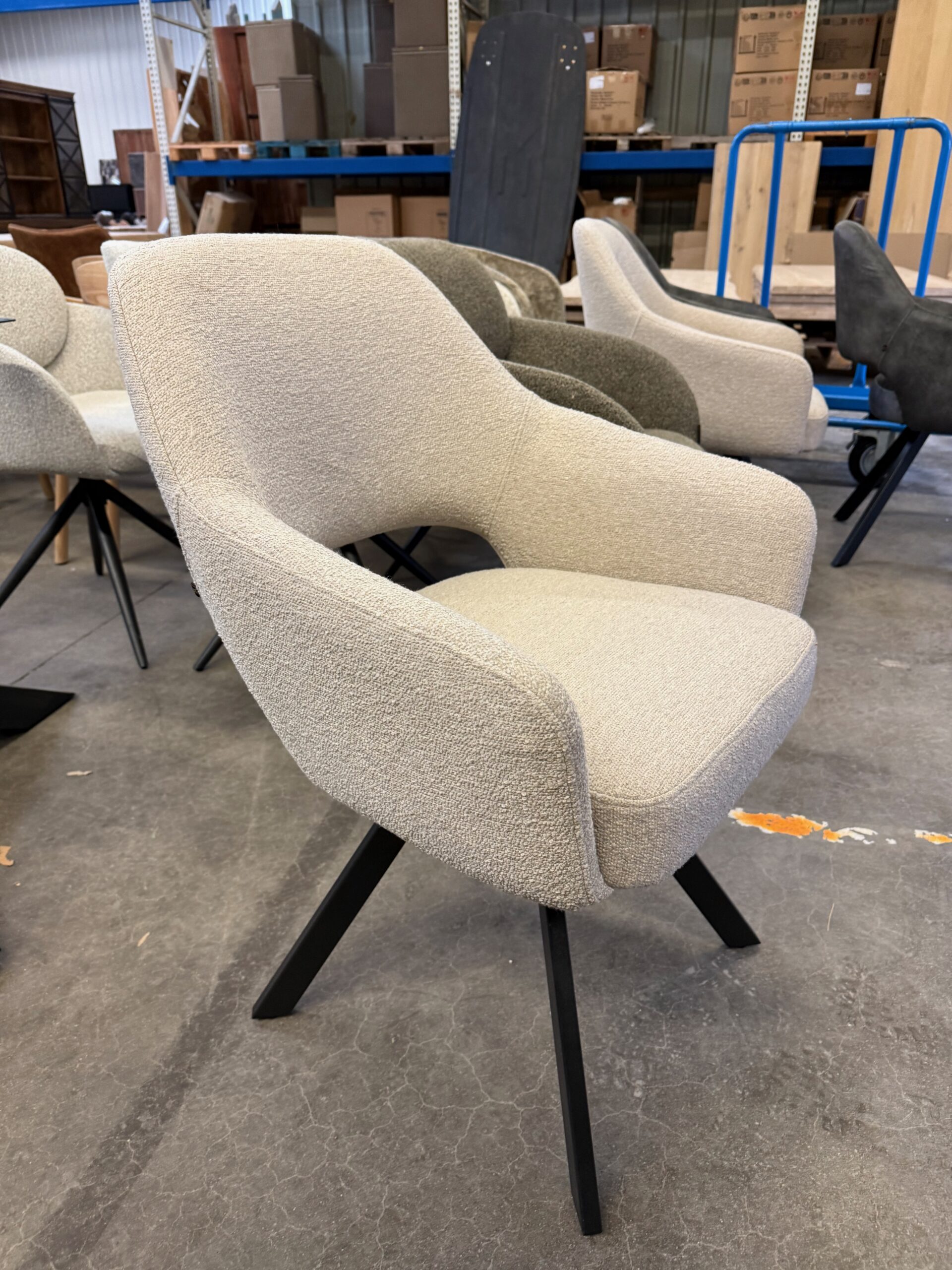 Emelie armstoel, bouclé, Benoa7