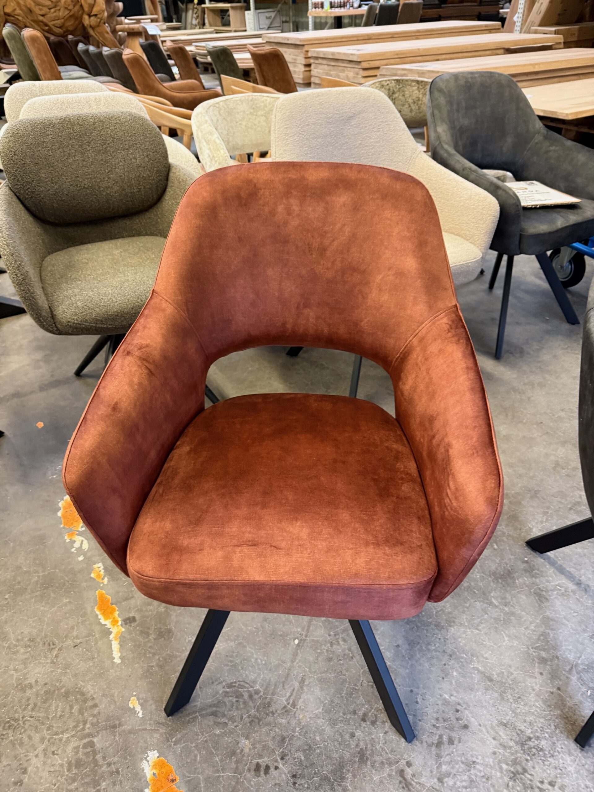 Emilie armstoel, velvet, met returnfunctie - Afbeelding 42