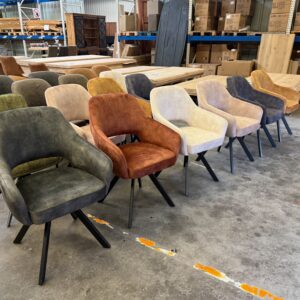 Emilie armstoel, velvet, met returnfunctie