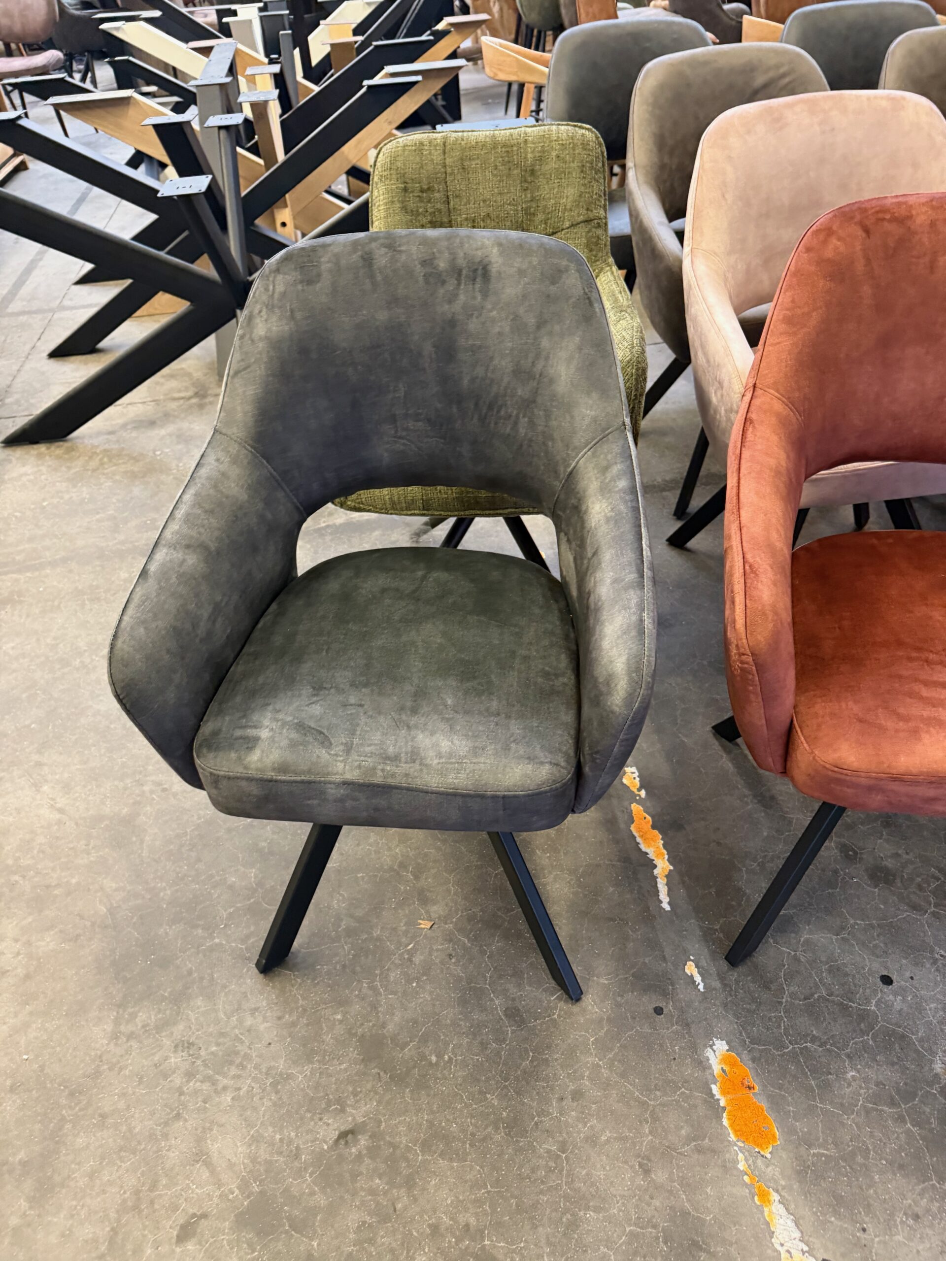 Emilie armstoel, velvet, met returnfunctie - Afbeelding 19