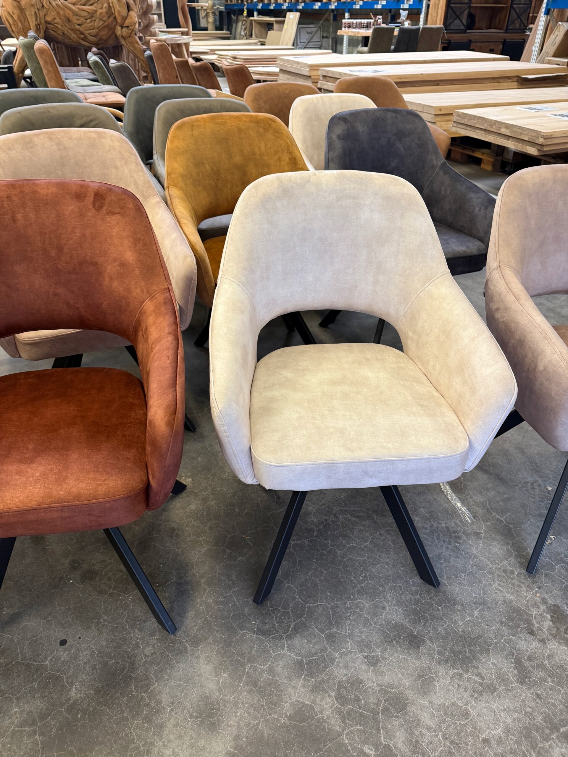 Emilie armstoel, velvet, met returnfunctie - Afbeelding 21