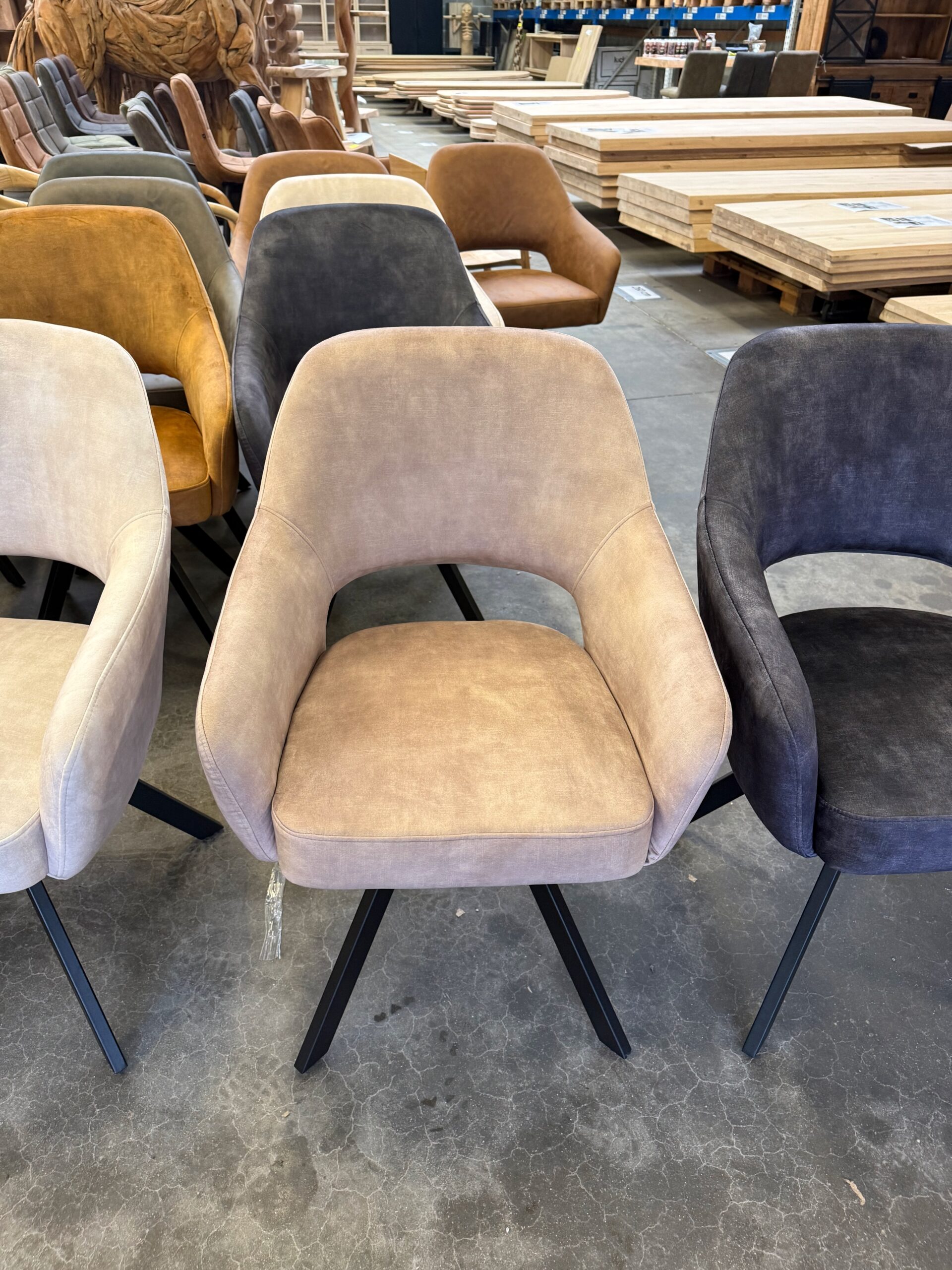 Emilie armstoel, velvet, met returnfunctie - Afbeelding 22