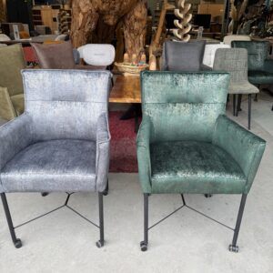 London armstoel, velvet