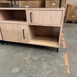 Combine commode, blonde oak