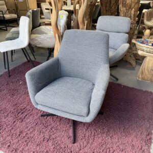 Draaifauteuil antraciet stof