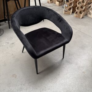 Fauteuil black velvet