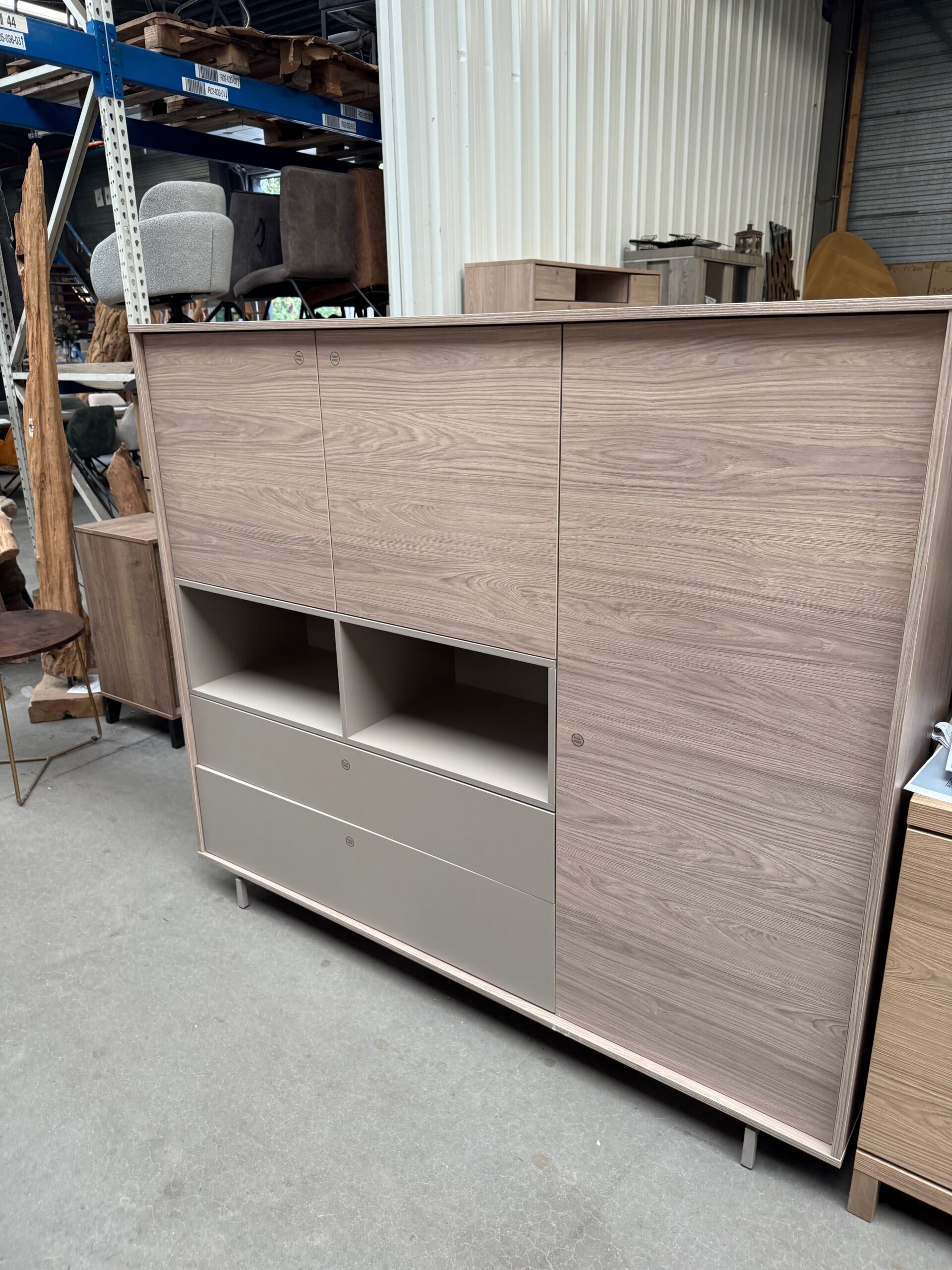 Devon highboard, kleur misty oak
